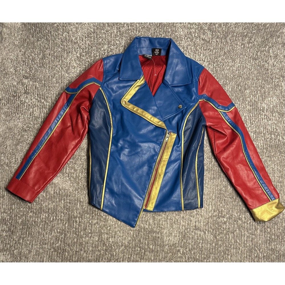 Ms Marvel Iman Vellani Faux Leather Jacket Her Universe Disney Large